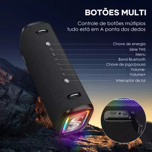 Alto Falante Sabala Resistente À Água 120w Bluetooth Radio