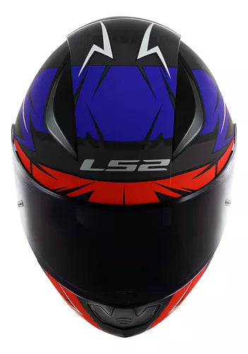 Capacete Ls2 Ff353 Rapid Cromo Cor Azul Tamanho 60