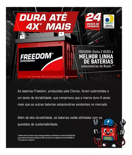 Bateria Estacionária A Base De Troca 115ah- Freedom Df2000