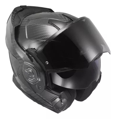 Capacete Ls2 Ff901 Advant X Carbon C/ Óculos De Sol Robocop