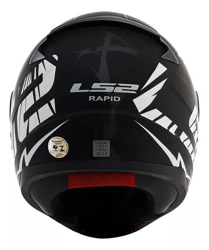 Capacete Ls2 Ff353 Rapid Cromo Cor Azul Tamanho 60