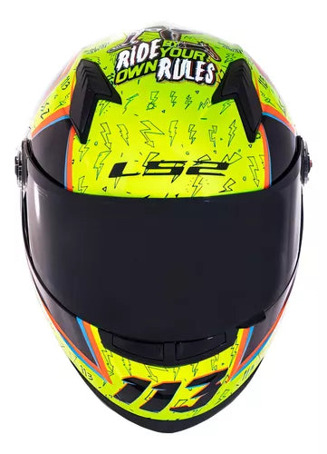 Capacete Ls2 Ff358 Rafael Paschoalin Amarelo Tamanho 56