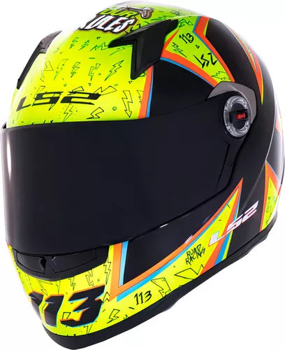 Capacete Ls2 Ff358 Rafael Paschoalin Amarelo Tamanho 56