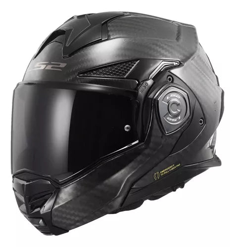 Capacete Ls2 Ff901 Advant X Carbon C/ Óculos De Sol Robocop